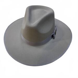 NEW DALLAS HATS women's pinch front stiff felt hat in gray